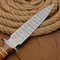 Handmade Damascus Steel Dagger Knife Leather Stack Handle Camping Knife Gift 7