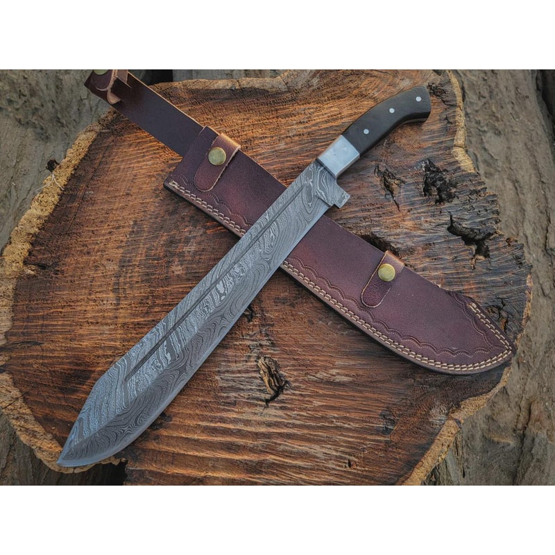Premium 18 Inch Damascus Machete Hunting Camping Collector Gift 0