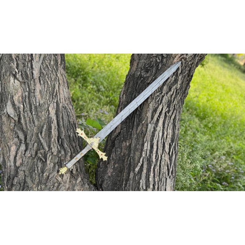 Premium Royal Serpent Sword Damascus Steel Fantasy Collector Display Blade 1
