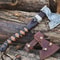 Premium Engraved Viking Axe High Carbon Steel Hatchet With Leather Sheath 1