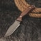 Handmade Hunting Knife EDC Full Tang Camping Knife Fixed Blade Survival Knife With Leather Sheath 0