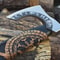 Custom Engraved Viking Hatchet Norse Rune Axe Collector Gift With Leather Cover 3