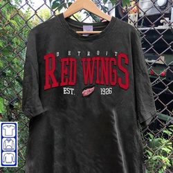 detroit red wings sweatshirt, vintage style detroit red wings shirt, nhl sweatshirt, detroit red wings nhl shirt