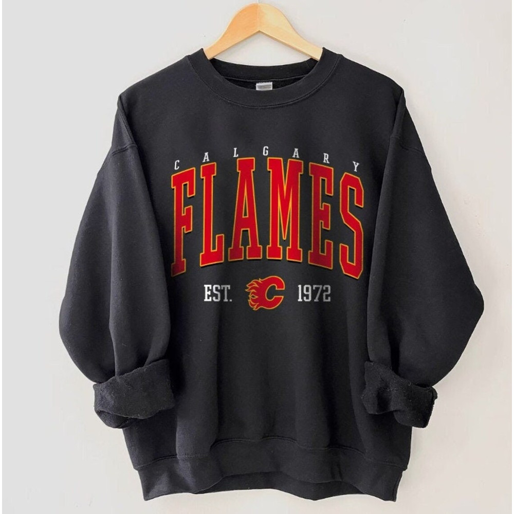 Calgary Wranglers Sweatshirt, Vintage Style Calgary Wranglers Shirt, NHL Sweatshirt, Calgary Wranglers NHL Shirt