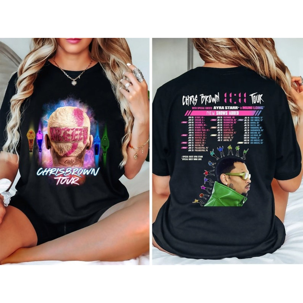 Chris Brown 11:11 Tour 2024 Shirt, Chris Brown Tour 2024 Shirt, Chris Brown shirt, Chris Brown shirt for men women