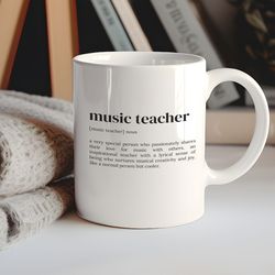 Coffee Mug Music Teacher Definition, Coffee Mug, Musician Mug, Funny Gift, Sercastic Cup, Funny Music Mug