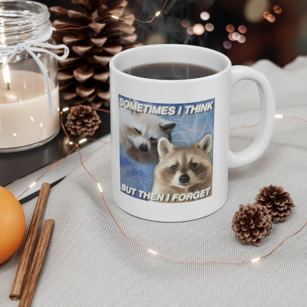 Funny Raccoon Meme Ceramic Mug 11oz Trash Panda Meme3.jpg