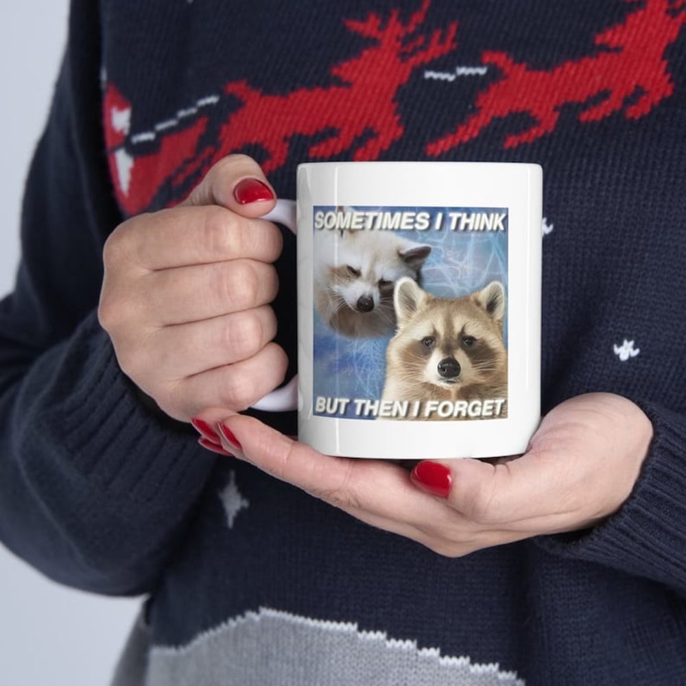 Funny Raccoon Meme Ceramic Mug 11oz Trash Panda Meme4.jpg
