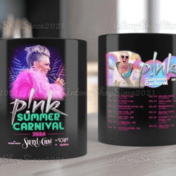Pink On Tour Mug, Pink Coffee Mugs, Pink Tour 2024 Mug, Pink Summer Carnival, Rock Tour Mug, Pink Concert Mug