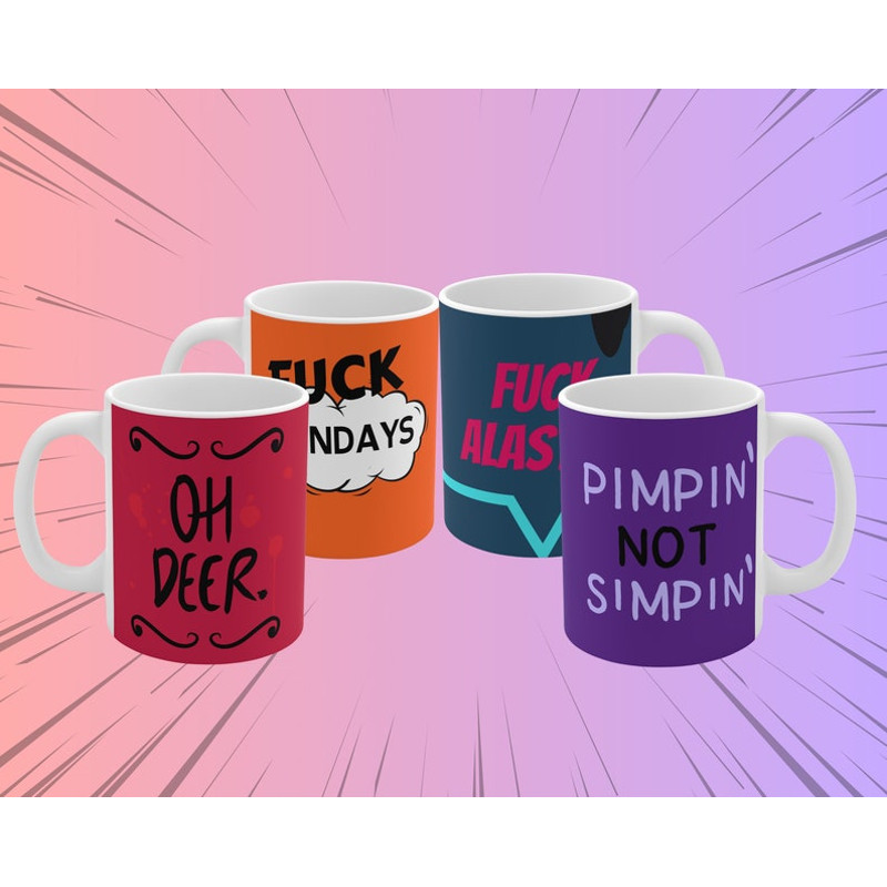 Oh Deer Mug  Hazbin Hotel Inspired Alastor Mug  Helluva Boss  Pimpin Not Simpin  Fan Art Coffee Mug1 (1).jpg