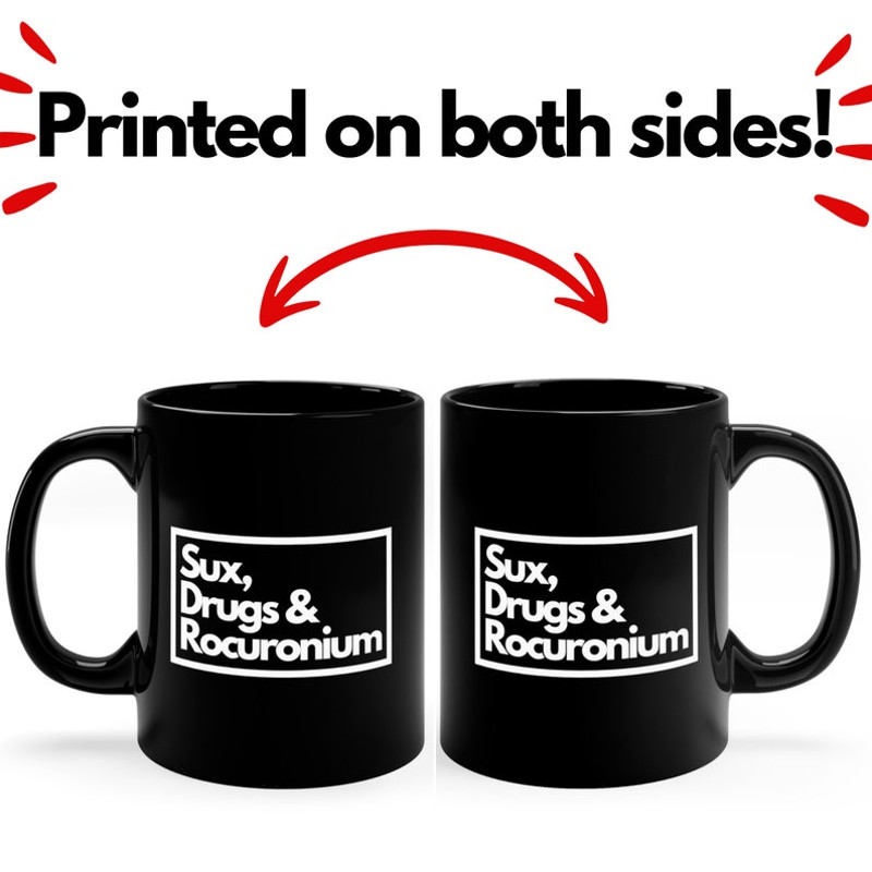 Sux, Drugs and Rocuronium Mug  Anesthesia Large Mug  Anesthesiologist Mug  Srna Graduation Gift  Anesthesia Coffee Mug3.jpg