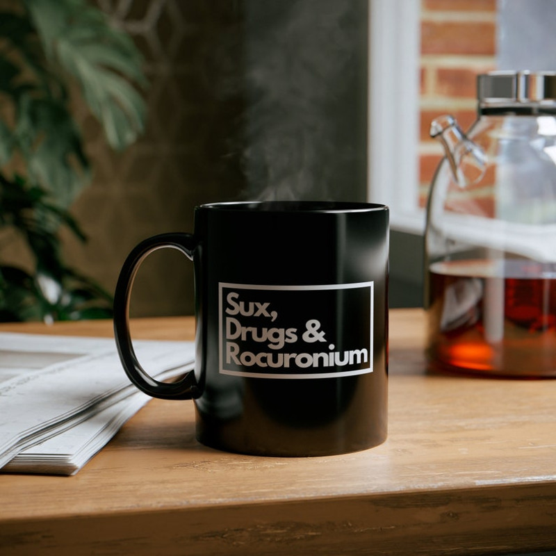 Sux, Drugs and Rocuronium Mug  Anesthesia Large Mug  Anesthesiologist Mug  Srna Graduation Gift  Anesthesia Coffee Mug5.jpg