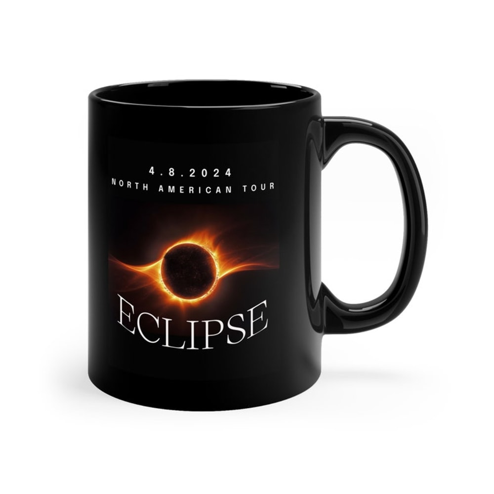 11oz Black Mug to Celebrate Total Solar Eclipse April 8, 2024 - Astronomy Lover, North America Tour, Path of Totality, Celestial, Totality3.jpg