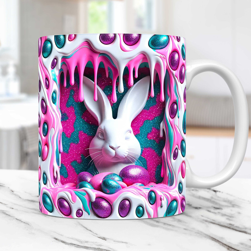 3D Rabbit Hole In A Wall Mug Wrap Easter 11oz & 15oz Mug PNG Template, Mug Sublimation Design, Easter Mug Wrap Template, Digital Download.jpg