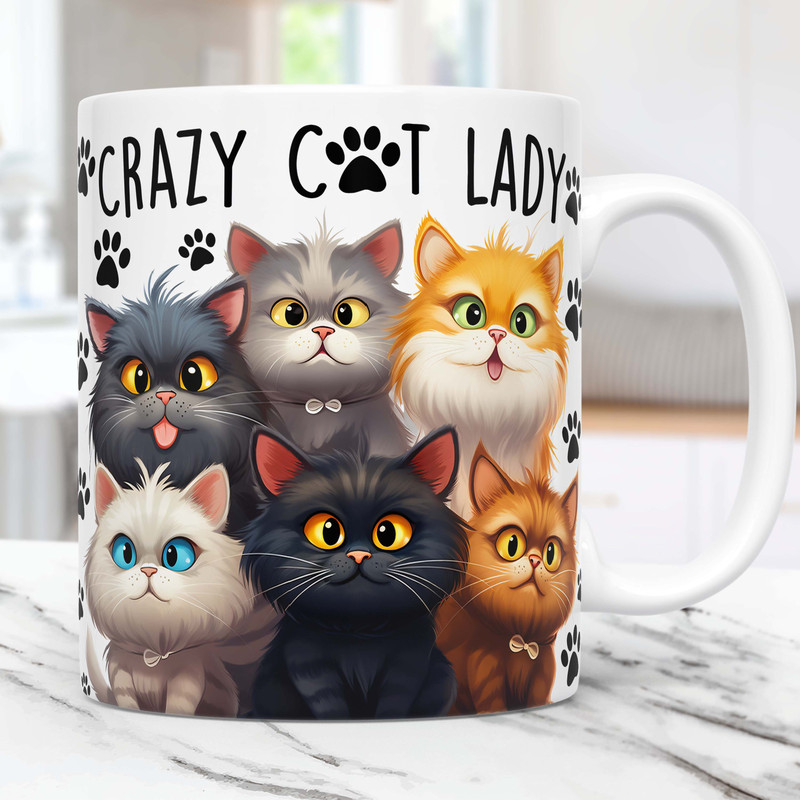 Cat Mug Wrap Cat Lovers Mug Wrap Sublimation Design PNG Funny Cat Mug PNG Press Design, Cats 11oz & 15oz Coffee Cup Template.jpg