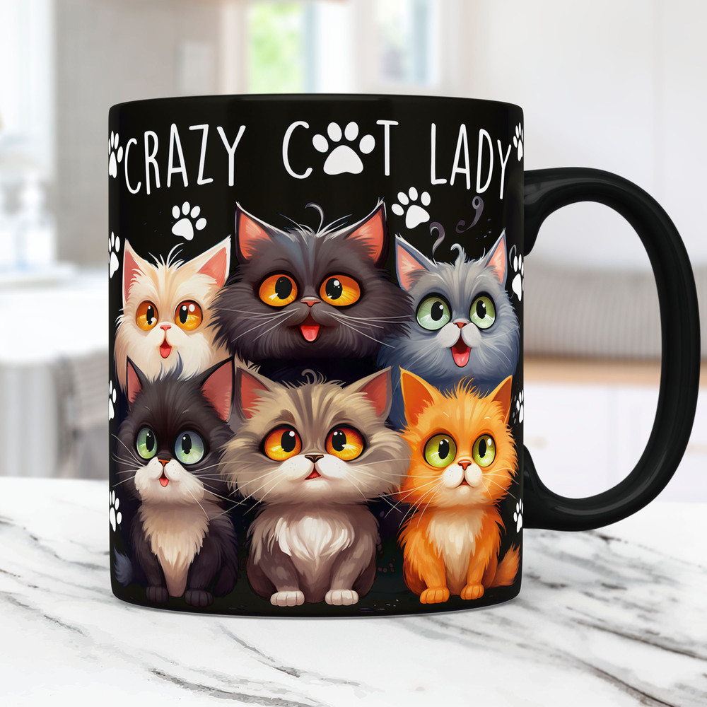 Cats Mug Wrap Cat Lovers Mug Wrap Sublimation Design PNG Funny Cat Mug PNG Press Design, Cats 11oz & 15oz Coffee Cup Template.jpg