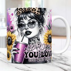 daily affirmations mug mug, floral self love mug, positive affirmations 11oz & 15oz mug 1