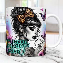 daily affirmations mug sunflower self love mug, 11oz & 15oz coffee cup