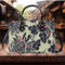 Women PU leather Handbag tote unique beautiful Art deco black, green touch of red design abstract art purse Large Tote.jpg