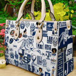 jackson state tigers leather handbag