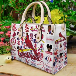 st. louis cardinals leather handbag