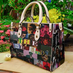 the weeknd women leather hand bag