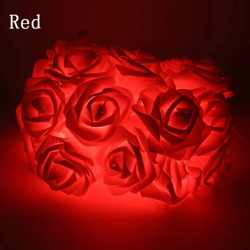 6 Piece LED Rose Flower Fairy String Lights (All Colors) Powered by Batteries