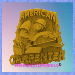 3d model stl file for cnc router laser & 3d printer american carpenter
