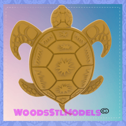 3d model stl file for cnc router laser & 3d printer turtle