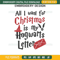 All I Want For Christmas Is My Hogwarts Letter Embroidery Design File, Harry Potter Christmas Embroidery Design File.jpg