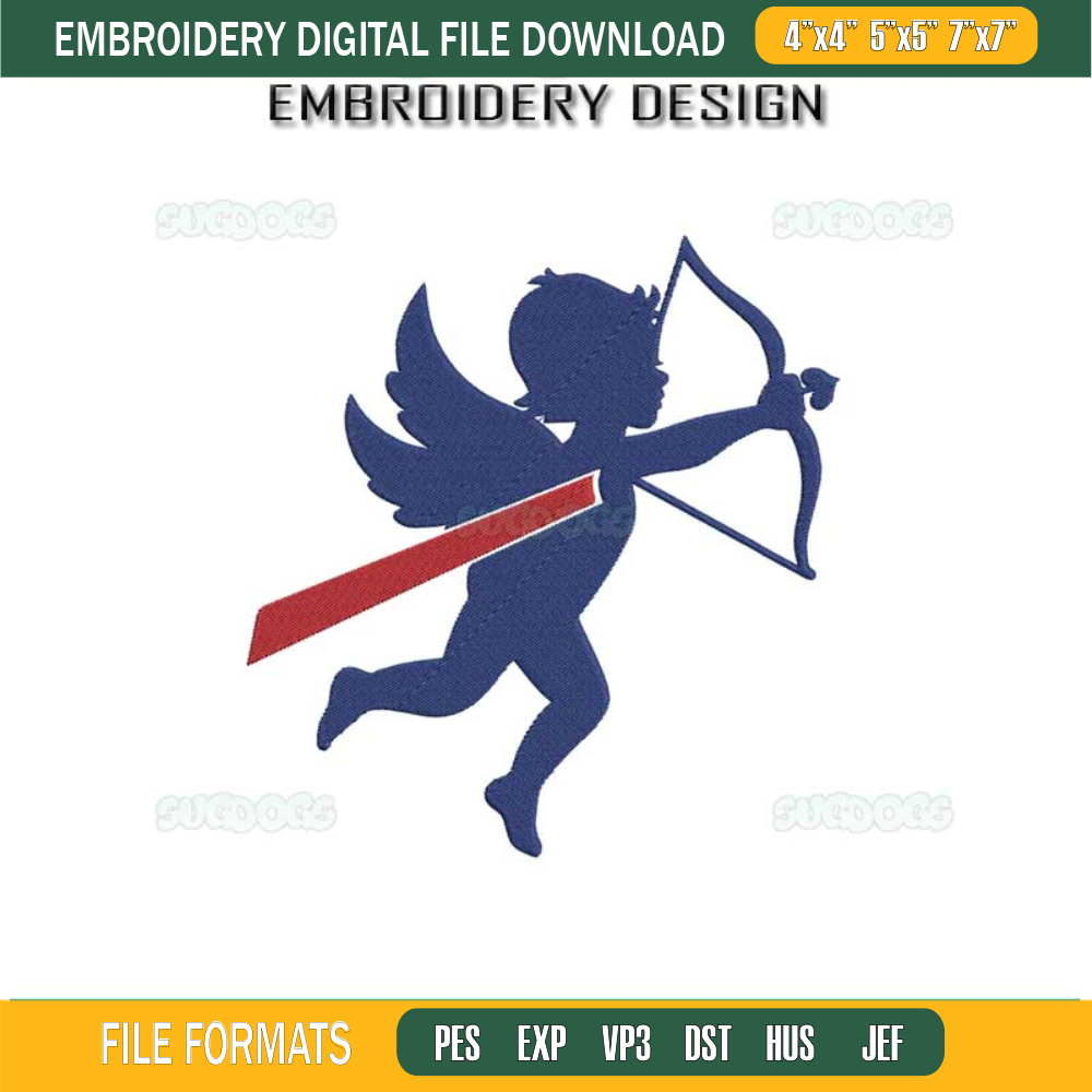 Buffalo Cupid Embroidery Design File, Buffalo Valentines Embroidery Design File.jpg