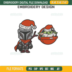 christmas baby yoda bundle aliens embroidery design file, alien bundle embroidery design file, christmas baby yoda embro