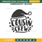 Cousin Crew Santa Hat Embroidery Design File, Christmas Cousin Embroidery Design File.jpg