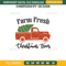 Farm Fresh Christmas Tree Embroidery Design File, Christmas Truck Embroidery Design File.jpg