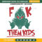 Fk Them Kids Grinch Embroidery Design File, Grinch Giving The Finger Embroidery Design File.jpg