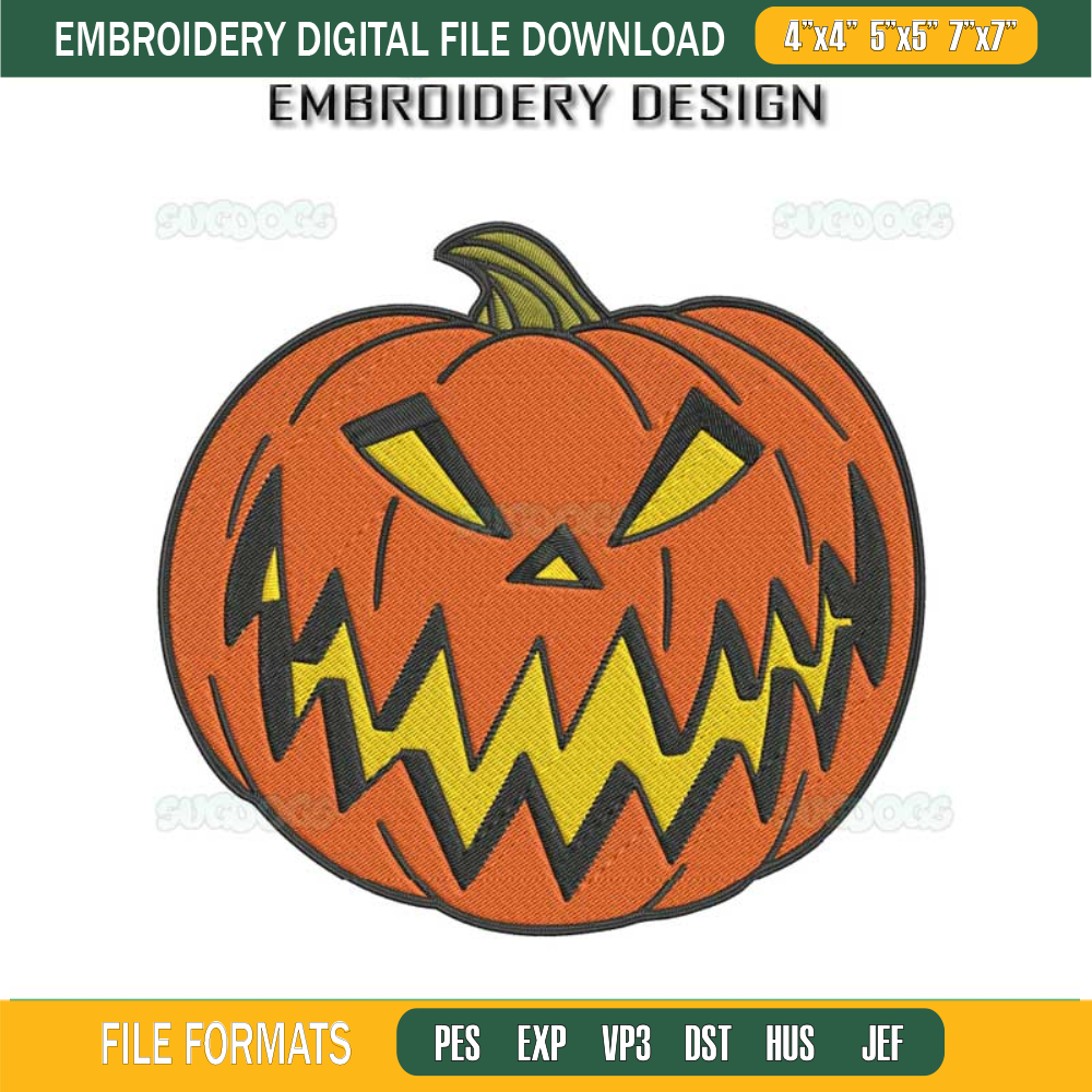 Halloween Pumpkin Embroidery Design File, Pumpkin Embroidery Design File.jpg