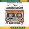 Horror Movies And Chill Embroidery Design File, Retro Horror Movies Embroidery Design File, Retro Halloween Embroidery Design File.jpg