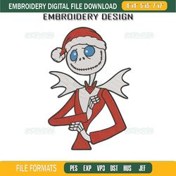 jack skellington embroidery design file, nightmare before christmas embroidery design file