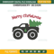 Merry Christmas Truck Embroidery Design File, Christmas Monster Truck Embroidery Design File.jpg