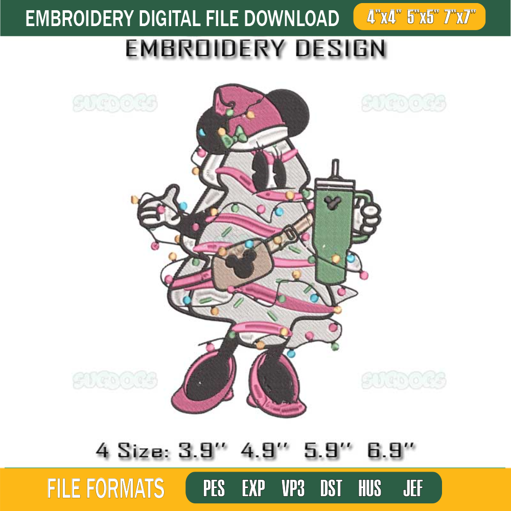Minnie Christmas Tree Cake Embroidery.jpg