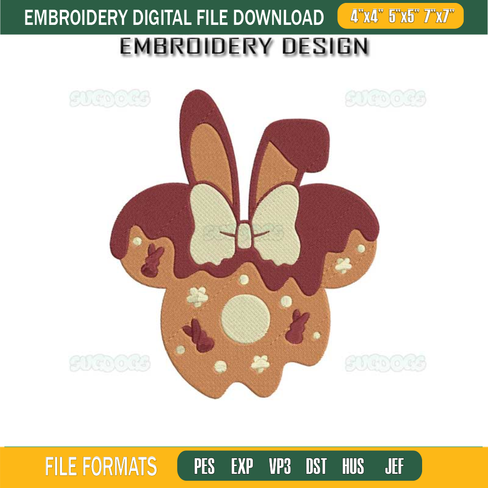 Mouse Head Bunny Donut Embroidery Design File.jpg