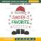 Santa's Favorite Sister Christmas Embroidery Design File, Sister Christmas Embroidery Design File.jpg