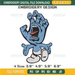 smurf zombie embroidery design file, clown embroidery design file