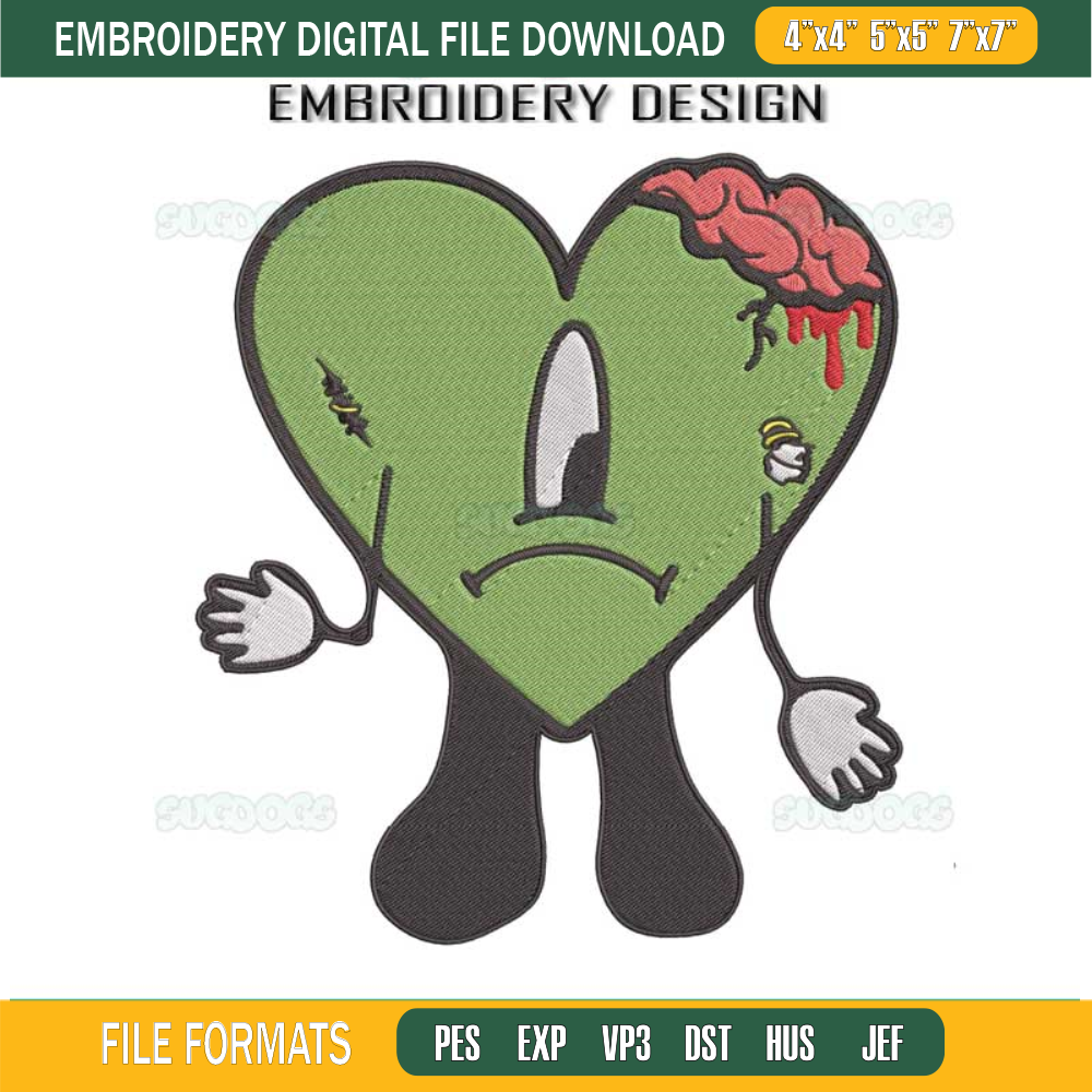 Spooky Benito Embroidery Design File, Spooky Bad Bunny Embroidery Design File.jpg