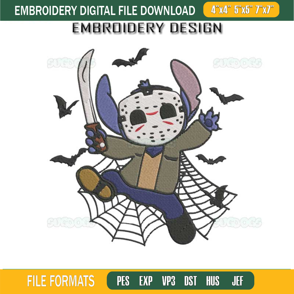 Stitch Jack Skellington Halloween Embroidery Design File, Jack Skellington Embroidery Design File.jpg