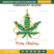 Weed Christmas Tree Embroidery Design File, Winter Cannabis Embroidery Design File.jpg