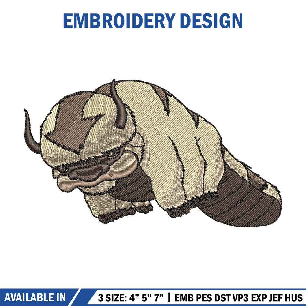 Appa embroidery design, Avatar cartoon embroidery, embroidery file, cartoon design, cartoon shirt, Digital download.jpg