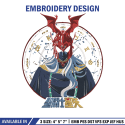 aries shion embroidery design, saint seiya embroidery, embroidery file, anime embroidery, anime shirt, embroidery design