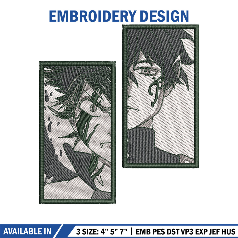 Asta yuno embroidery design, Black clover embroidery, Anime design, Embroidery shirt, Embroidery file, Digital download.jpg