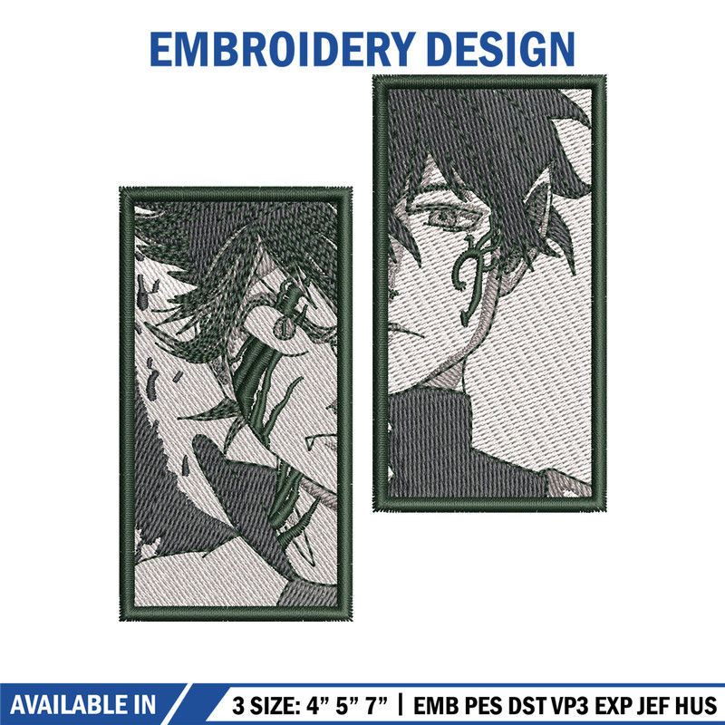 Asta yuno embroidery design, Black clover embroidery, Anime design, Embroidery shirt, Embroidery file, Digital download.jpg